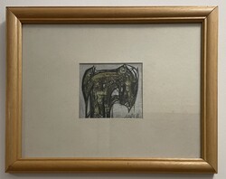 Xantus Gyula (1919-1993) EREDETI akril festménye