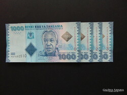 Tanzania 4 darab 1000 shilling hajtatlan - sorszámkövető !