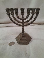Szentföldi judaika menóra gyertyatartó 7 ágú 13 cm kb