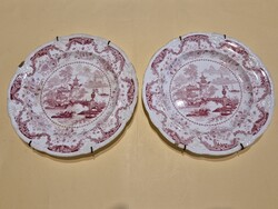 Antik Davenport tányér 2db
