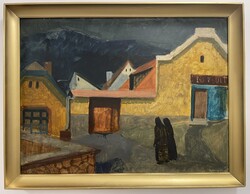 Újváry Lajos (1925-2006) 66x86 cm EREDETI olajfestménye