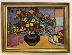 Pap Gyula (1899-1983) 58x77 cm EREDETI olajfestménye