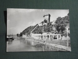Képeslap,Visegrád,hajóállomás,kikötő,Salamontorony,vár látkép,részlet, 1971-
