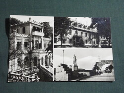 Képeslap,Visegrád,mozaik,szanatórium,villa,üdülő látkép,részlet, 1961-