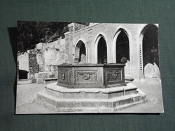 Képeslap,Visegrád,Mátyás király kútja,palota látkép,részlet, 1964-