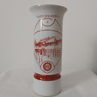 Hollóházi porcelán váza Sátoraljaújhely ÁFÉSZ (Sátorhegy áruház)