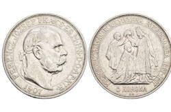 Ferenc József 1907 KB jubileumi 5 korona