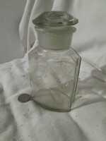 Fél literes antik régi retro patika üveg gyógyszer tároló a