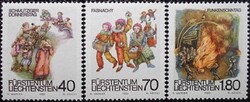 LI818-20 / Liechtenstein 1983 Farsangi szokások bélyegsor postatiszta