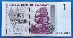 Zimbabwe 1 Dollár 2007, UNC.