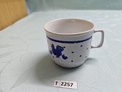 T2257 Zsolnay kék kakas mintás bögre