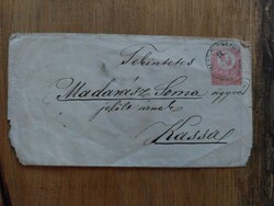 Kassai boríték, viaszpecsétes 1800-as évek vége