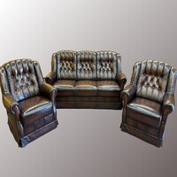 Vintage bőr ülőgarnitúra