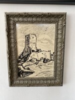 A. Tóth Sándor: Saint Blaise Church Ruin, Szentantalfa 1974