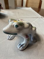 Herendi Porcelain Frog Figurine / Herend Village Pottery - Slightly Damaged!