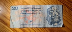 Csehszlovák 20 korona 1970