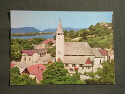 Képeslap,Zebegény,Dunakanyar,Róm. kat. templom látkép,részlet, 1977-