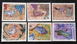 Al1429-34 / Albánia 1970 mozaikművészet bélyegsor postatiszta