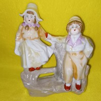 "4411 ".antik, sorszámos, német porcelán ibolyaváza, váza, figura.