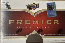 Upper deck premier 2020-21 Hokis kártya