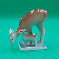 Sinkó András Zsolnay Őzpár figura