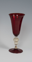 Murano-i piros üvegpohár  (24-1550)