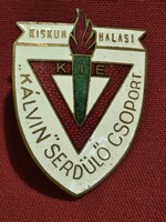 KIE Kiskunhalasi Kálvin serdülő csoport sapkajelvény gyönyörű tűzzománc