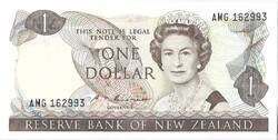 1 dollár 1985-89 Új Zéland S.T.Russel Erzsébet királynő UNC
