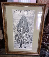 Sajó ZSU (1933 - ) "Kedvesem kabátban "  Tusrajz