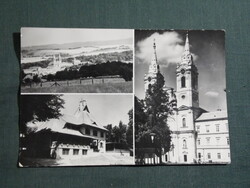 Képeslap,Zirc,mozaik,postás üdülő,,Apátsági templom látkép,részlet, 1971-