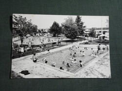 Képeslap,Zalakaros,Termálfürdő,strand,medence látkép,részlet, 1974-