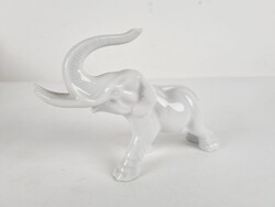Ritka Fehér Herendi porcelán elefánt - 100011