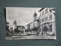 Képeslap,Zalaegerszeg,Posta,utca látkép,részlet, 1957-