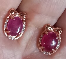 Valodi  Rubin 925 Ezust 14K Fülbevaló