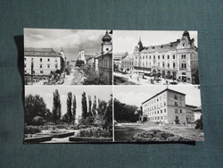 Képeslap,Zalaegerszeg,mozaik,kórház,szálló,Széchenyi tér,park látkép,részlet, 1964-