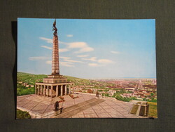 Képeslap,Szlovákia,Bratislava,Pozsony,Slavín Háborús Emlékmű látkép,részlet,1980-