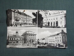 Képeslap,Zalaegerszeg,mozaik,posta,Marx tér,tanácsháza,utca látkép,részlet, 1960-