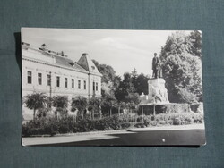 Képeslap,Zalaegerszeg,Csány László szobor,emlékmű,park látkép,részlet, 1960-