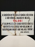 Zománcozott tábla