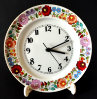 EREDETI KALOCSAI PORCELÁN FALI TÁNYÉR ÓRA