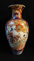 Antik nagyméretű kézzel festett Japán porcelán váza