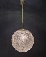 Mid century modern, space age, hollywood regency üveg gömb függesztett lámpa