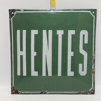 Hentes zománctábla, reklám, tábla