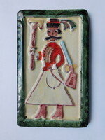 Gál Béla - Betyár - iparművész kerámia falidísz