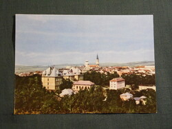Képeslap,Szlovákia,Levoca,Lőcse,városi látkép,részlet,1960-