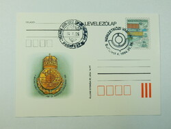 Díjjegyes levelezőlap - 1994. Nemzetközi Vámnap; csákócímer, királyi adóőrség, elsőnapi, alkalmi b.