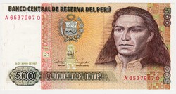 Peru 500 intis 1987 UNC
