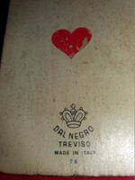 Antik kis méretű DAL NEGRO Treviso olasz póker kártya 1950 - s évek szép állapot RITKA