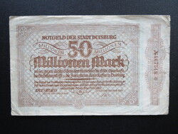 50 millió márka notgeld Duisburg 1923 VG Németország