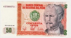 Peru 50 intis 1987 UNC